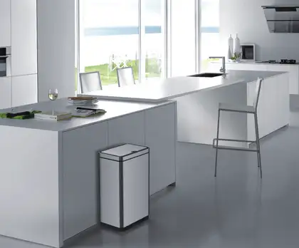 Відро для сміття сенсорне прямокутне Koer TC-020212-02 12 л колір нержавійка (KR5584)