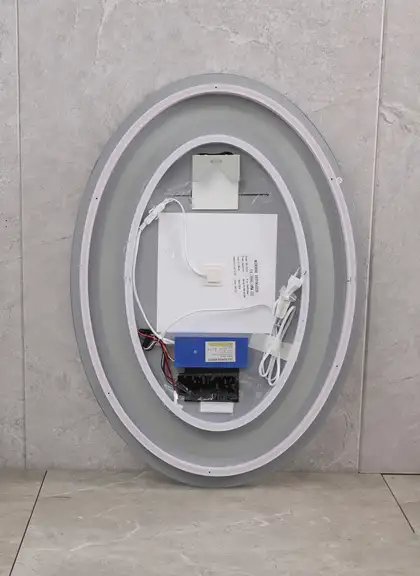 Дзеркало Mixxus PLAIN MV02-50x70 з Led Touch, Anti-fog, димером, регулятором яскравості, годинником (MI6010)