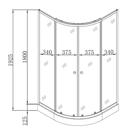 Mixxus PLAIN Душова кабіна, прозоре скло (MI6901)