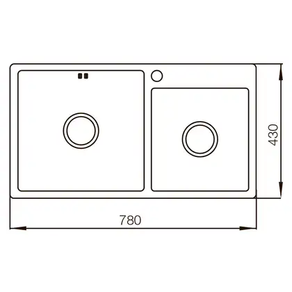 Мийка Mixxus MX7843-220x1.0-PVD-Black (MX0565)
