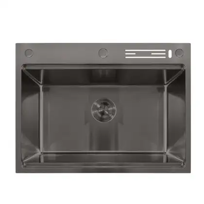 Мийка Mixxus MH7050-SK NANO-BLACK (3.0/0.8) з н.ст. зі сходинкою для суш.,з підст.під ножі(графіт)( (MX1944)