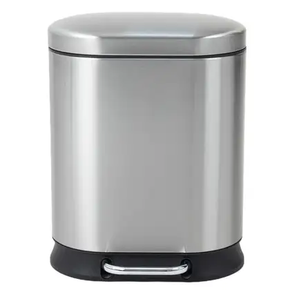 Відро для сміття з плавним закриттям овальне Mixxus Premium Strong-TC0105 SS Color 5л колір наржаві (MI7080)