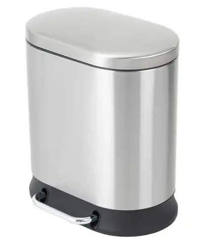 Відро для сміття з плавним закриттям овальне Mixxus Premium Strong-TC0105 SS Color 5л колір наржаві (MI7080)