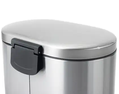 Відро для сміття з плавним закриттям овальне Mixxus Premium Strong-TC0105 SS Color 5л колір наржаві (MI7080)