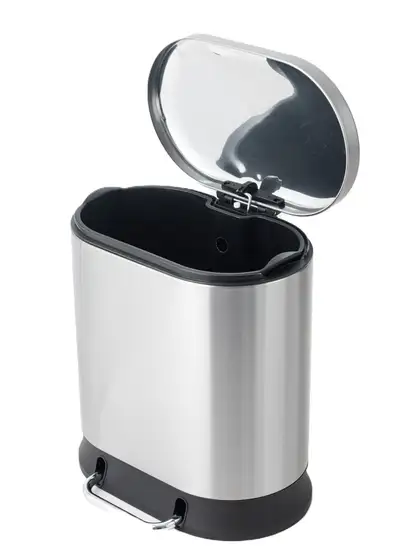 Відро для сміття з плавним закриттям овальне Mixxus Premium Strong-TC0105 SS Color 5л колір наржаві (MI7080)
