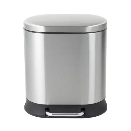 Відро для сміття з плавним закриттям овальне Mixxus Premium Strong-TC0105 SS Color 5л колір наржаві (MI7080)