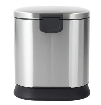 Відро для сміття з плавним закриттям овальне Mixxus Premium Strong-TC0105 SS Color 5л колір наржаві (MI7080)