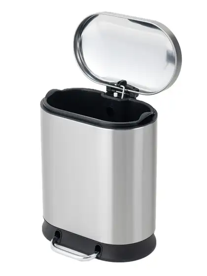 Відро для сміття з плавним закриттям овальне Mixxus Premium Strong-TC0105 SS Color 5л колір наржаві (MI7080)
