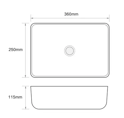 Mixxus Premium DIVERSE-0103 Раковина накладна, біла (MP6539)