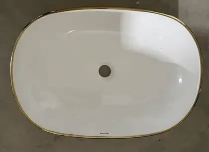 MIXXUS PREMIUM ELLIPSE-0105 EDGE GOLD Раковина, золото (MP6564)