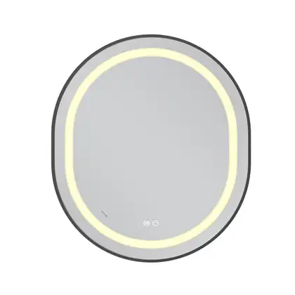 Дзеркало Mixxus Premium ELLIPSE MV05-80x70-Reverse BLACK з Led Touch, Anti-fog, димером (3-6,5kK) ( (MP6646)