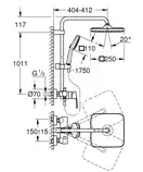 Grohe Tempesta System 250 Cube Душова система, хром (26692001)