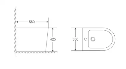 MIXXUS PREMIUM BEVEL-0601 Біде підлогове, біле (MP6598)