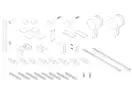 KOER SR SW01-90x200-TR-01 Бічна стінка, хром (KR5381)