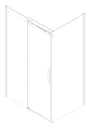 KOER SR SW01-90x200-TR-01 Бічна стінка, хром (KR5381)