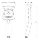 Лійка для душу Koer KP-0409-01 4 функції (Колір хром) (KR5413)