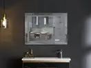 Дзеркало Mixxus STYLE MR03-70x50 з Led Touch, Anti-fog, димером, регулятором яскравості, годинником (MI6006)