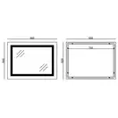 Дзеркало Mixxus WARM MR02-80x60-CASE з Led Touch, Anti-fog, димером, регулятором яскравості, годинн (MI6671)