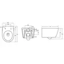 Mixxus ELLIPSE-0307-T3 Унітаз підвісний, білий (MI6706)