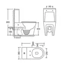 Mixxus BEVEL-0404-T3 Унітаз-компакт, білий (MI6726)