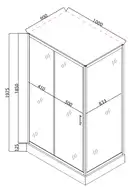 Mixxus HARD SCT01 Душова кабіна 100x90, хром (MI6909)
