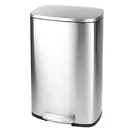 Відро для сміття з плавним закриттям прямокутне Mixxus Bevel-TC0112 SS Color 12л колір наржавійка ( (MI7087)