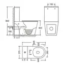 Бачок до унітазу-компакту Mixxus Bevel-0405-R Tank 605х370х800 зі зливною арматурою (MI8325)