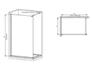 Душова перегородка Mixxus Premium FLAT SP02, чорна (MI6858)