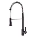 Змішувач для кухні з виливом пружина Mixxus Premium SPRING 017 BLACK (MI6951)
