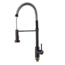 Змішувач для кухні з виливом пружина Mixxus Premium SPRING 017 BLACK (MI6951)