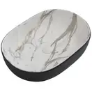 Раковина накладна MIXXUS PREMIUM ELLIPSE-0105, мармур-чорна (MP6565)