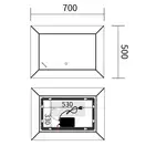 Дзеркало Mixxus Premium CUBIC MR14-70x50-Reverse з Led Touch, Anti-fog, димером, регулятором яскрав (MP6647)