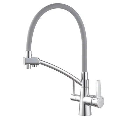 KOER KB-72003-01 Змішувач кухонний 2в1, хром/графіт (KR3375)