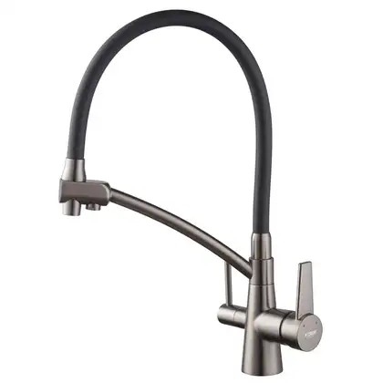 KOER KB-72003-07 Змішувач для кухні, чорний/хром (KR3377)