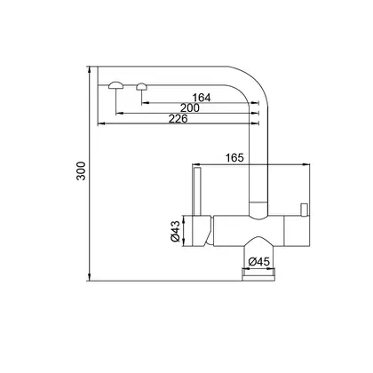 KOER KB-72001-01 Змішувач для кухні з фільтром, хром (KR3391)