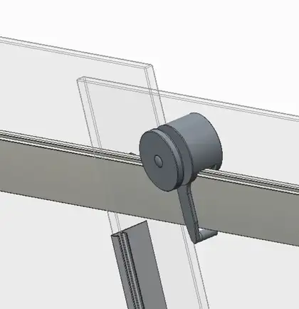KOER SR SW01-90x200-TR-01 Бічна стінка, хром (KR5381)