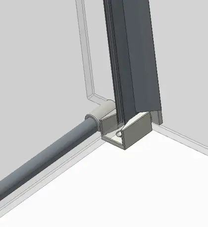 KOER SR SW01-90x200-TR-01 Бічна стінка, хром (KR5381)