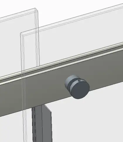 KOER SR SW01-90x200-TR-01 Бічна стінка, хром (KR5381)