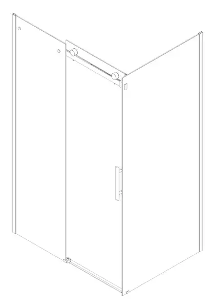 KOER SR SW01-90x200-TR-01 Бічна стінка, хром (KR5381)