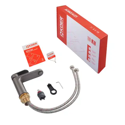 KOER KB-10030-07 Змішувач для умивальника, хром (KR5426)