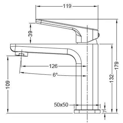 KOER KB-10031-05 Змішувач для умивальника, хром (KR5431)