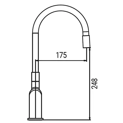 KOER KB-70029-07 Змішувач для кухні, графіт (KR5500)