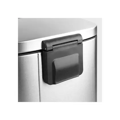 Відро для сміття з плавним закриттям прямокутне Mixxus Bevel-TC0112 SS Color 12л колір наржавійка ( (MI7087)
