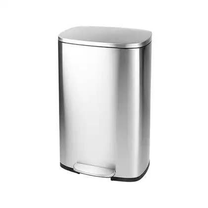 Відро для сміття з плавним закриттям прямокутне Mixxus Bevel-TC0112 SS Color 12л колір наржавійка ( (MI7087)