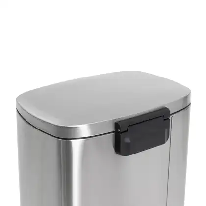 Відро для сміття з плавним закриттям прямокутне Mixxus Bevel-TC0112 SS Color 12л колір наржавійка ( (MI7087)