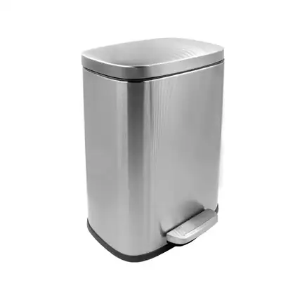 Відро для сміття з плавним закриттям прямокутне Mixxus Bevel-TC0112 SS Color 12л колір наржавійка ( (MI7087)