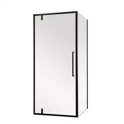 Душова кабіна без піддону Mixxus Premium BEVEL SC01-90x90x195-TR Black прозоре скло 6мм (MI6864)
