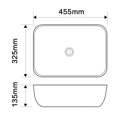 MIXXUS PREMIUM DIVERSE-0112 Раковина накладна, чорний мармур (MP6541)