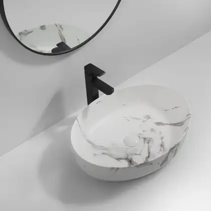 MIXXUS PREMIUM ELLIPSE-0104 Раковина накладна, мармур (MP6554)