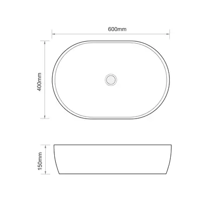 Раковина накладна MIXXUS PREMIUM ELLIPSE-0105, мармур-чорна (MP6565)